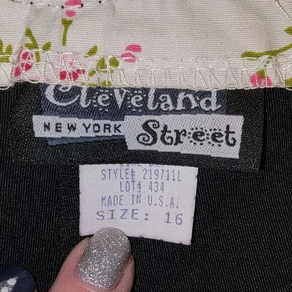 Women's Vintage Cleveland Street New York Pants size 16 Wide Cuff NEW Black - Picture 8 of 10